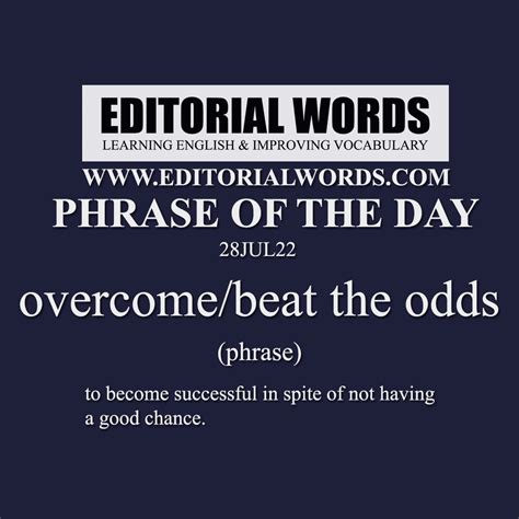 beat the odds meaning|Beating the Odds Overview .